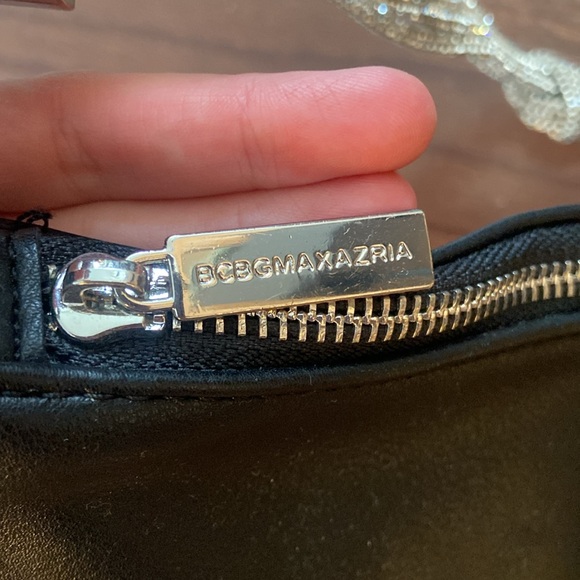 BCBGMaxazria jeweled handle black shoulder bag - Picture 4 of 8